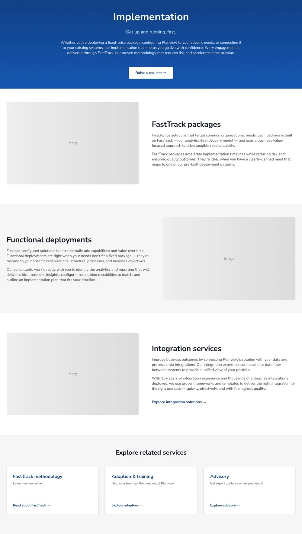 A representative service page using the repeatable content structure.